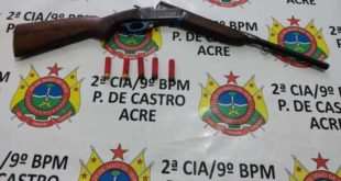 Foragido é preso com arma de fogo