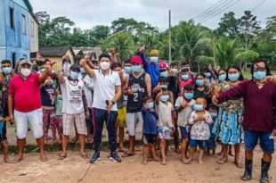 Jenilson leva a campanha Máscaras pela Vida para os Kaxinawá do Jordão