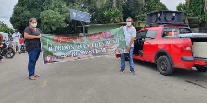 Manifestação da Educação teve bate-bocas com o governador.