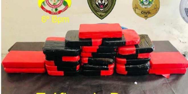 Operação Hórus apreende 196 kg de oxidado de cocaína em Cruzeiro do Sul