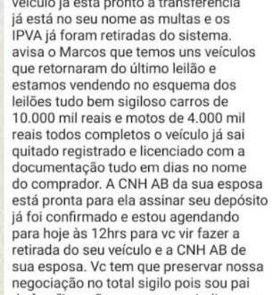Detran alerta para golpes usando nomes de funcionários do órgão