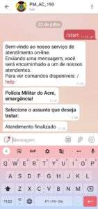 Segurança já registrou mais de 300 ocorrências via Telegram
