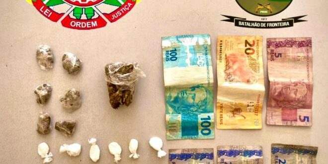 PM apreende drogas e prende casal por suspeita de tráfico no interior do Acre