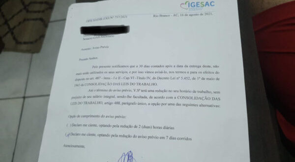 Sesacre determina demissão de cargos comissionados no Igesac