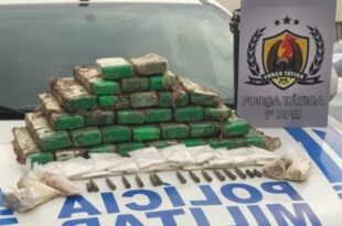 Com ajuda de cães farejadores, PM apreende 24 kg de drogas e munições no Preventório