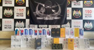 Polícias militares apreendem 85 aparelhos celulares em rodovia no interior do Acre