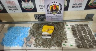 Três são presos com grande quantidade de droga enterrada no quintal
