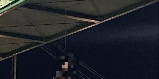 Vídeo: corpo de homem encapuzado é pendurado em passarela