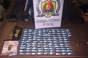 PM prende dois homens e apreende um adolescente com mais de 100 ‘trouxinhas’ de cocaína na Vila Betel