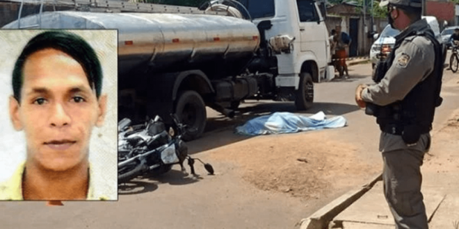 Motociclista é esmagado por caminhão-pipa em acidente no Acre