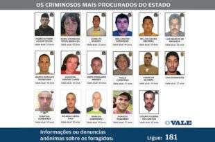 Confira a lista dos criminosos mais procurados do estado de São Paulo