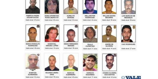 Confira a lista dos criminosos mais procurados do estado de São Paulo