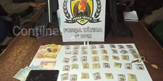 PM prende jovem de 19 anos vendendo drogas em Rio Branco