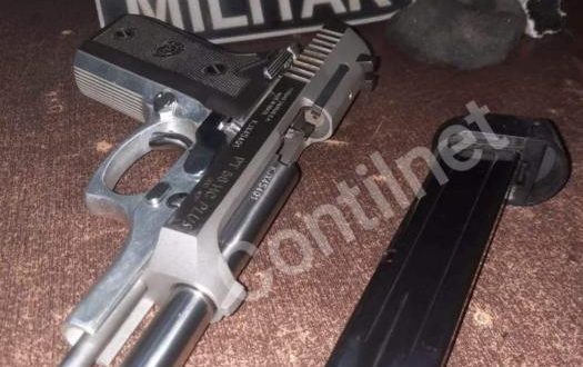 Cinco são presos com pistola municiada na Estrada de Porto Acre