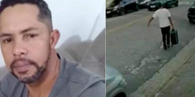 Homem mata, esquarteja esposa e coloca restos mortais em mala de mão