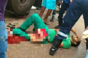 Jovem sem CNH é preso em flagrante após atropelar duas pessoas em Rio Branco; veja o vídeo