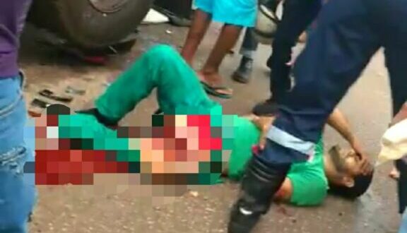 Jovem sem CNH é preso em flagrante após atropelar duas pessoas em Rio Branco; veja o vídeo