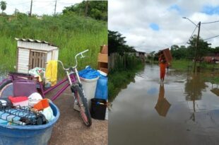 Cheia do rio Acre atinge 4 bairros de Rio Branco