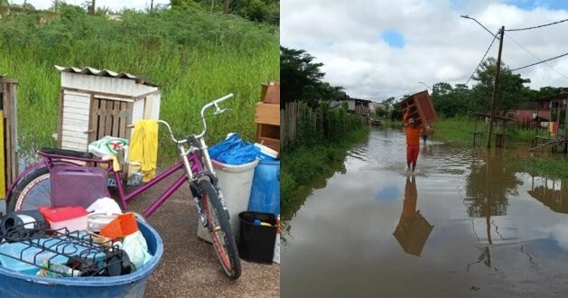 Cheia do rio Acre atinge 4 bairros de Rio Branco