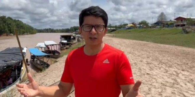 Deputado Jenilson Leite comemora vazante do rio Tarauacá