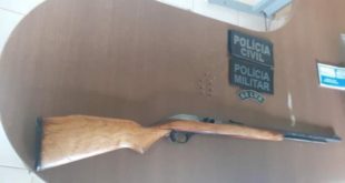Em Santa Rosa do Purus, jovem de 18 anos é preso em flagrante com um rifle