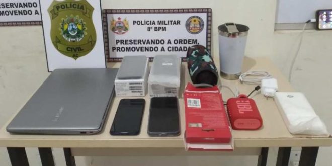 Polícia apreende autor de furto em Sena em flagrante e recupera produtos; vídeo