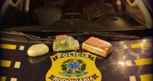 Após revista em ônibus, homem é preso com drogas na BR 364