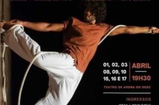 Espetáculo Cabo de Guerra em cartaz no teatro do Sesc, em abril