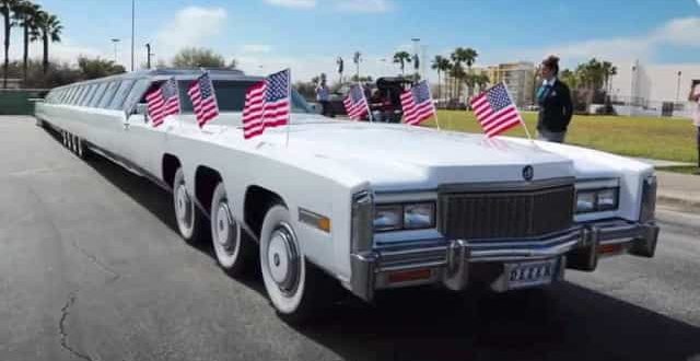 Este é o carro mais longo do mundo. Tem mais de 30 metros