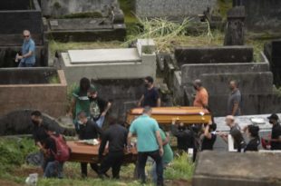 Foram enterradas 208 vítimas das chuvas em Petrópolis; 926 estão desalojados