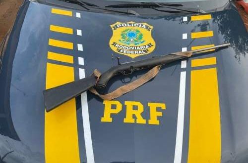 Polícia Rodoviária Federal apreende uma carabina e munição na BR-317