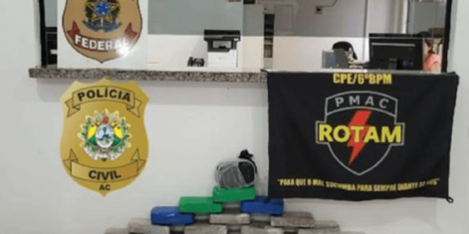 Em ação integrada, Polícia Federal apreende 47,95 kg de drogas em Cruzeiro do Sul