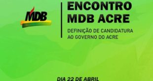 MDB anuncia nesta sexta-feira (22) sua candidatura ao governo do estado