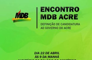 MDB anuncia nesta sexta-feira (22) sua candidatura ao governo do estado