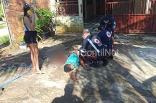 Bebedeira entre amigos e familiares termina com três pessoas feridas a golpes de faca