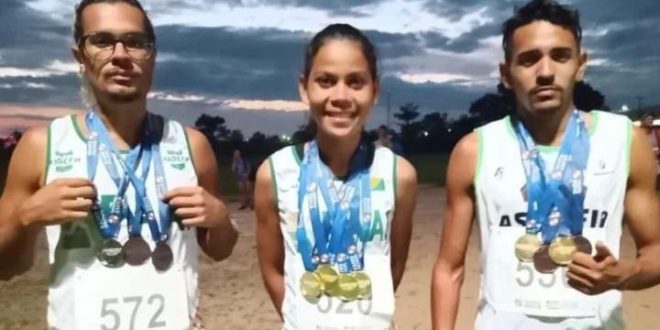 Atletismo do Acre supera falta de apoio e alimentação improvisada e fatura seis ouros em Rondônia