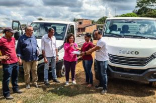 Perpétua entrega caminhões para reforçar a produção em Plácido de Castro