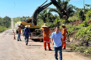 Recuperação da BR-364 começa a todo vapor e deputado Gonzaga comemora primeiros resultados