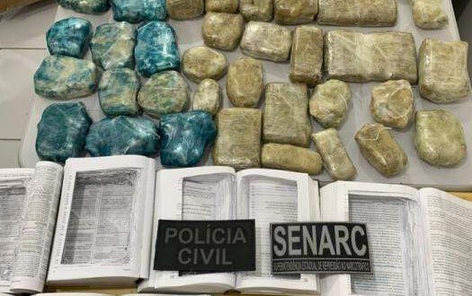 Policia apreende drogas que saíram do AC para o Maranhão dentro de livros