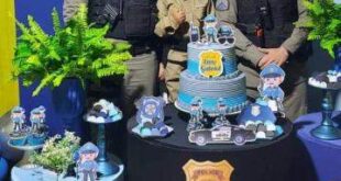 Criança de Sena Madureira, fã da PM, convida policiais para participar do seu aniversário