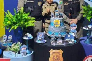 Criança de Sena Madureira, fã da PM, convida policiais para participar do seu aniversário