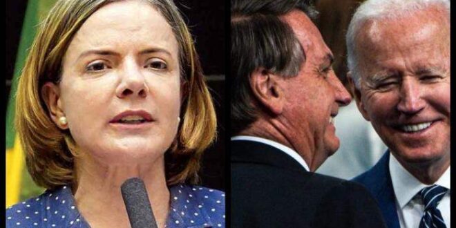 Presidente do PT diz que pedido de Bolsonaro a Biden é passível de impeachment