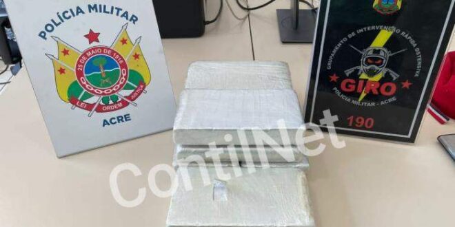 Polícia prende jovem com 7 quilos de cocaína em Rio Branco