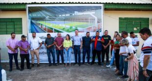Leo de Brito assina ordem de serviço para início das obras de revitalização e ampliação do ginásio poliesportivo de Brasileia