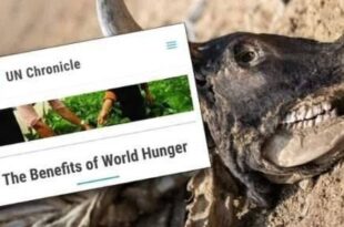 Inacreditável: site da ONU traz artigo intitulado "Os benefícios da Fome Mundial"