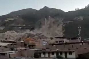 Deslizamento de terras no Peru deixa cerca de 150 casas soterradas