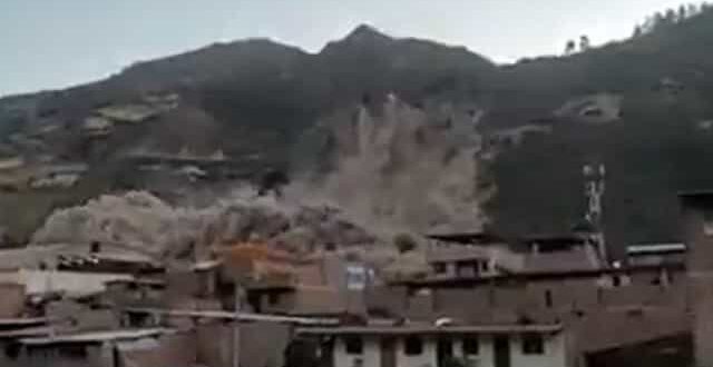 Deslizamento de terras no Peru deixa cerca de 150 casas soterradas