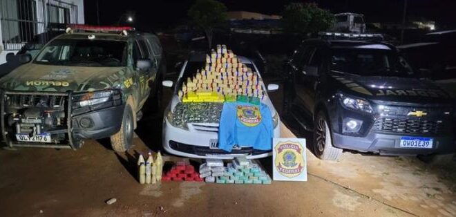 PF em ação conjunta com Gefron apreende mais de 100kg de entorpecentes
