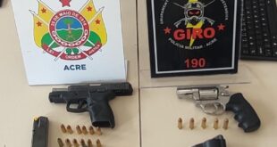 Dupla é presa com duas armas de fogo na Via Chico Mendes, em Rio Branco