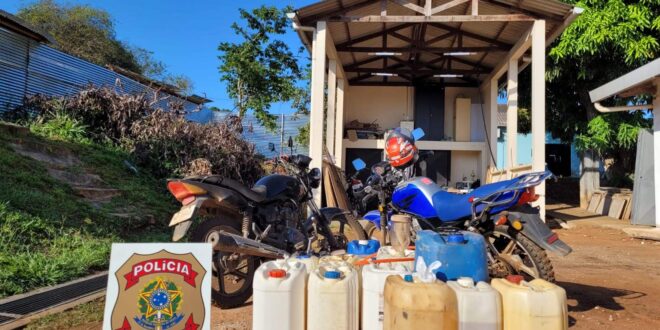 PF combate comércio ilegal de combustíveis na fronteira com a Bolívia
